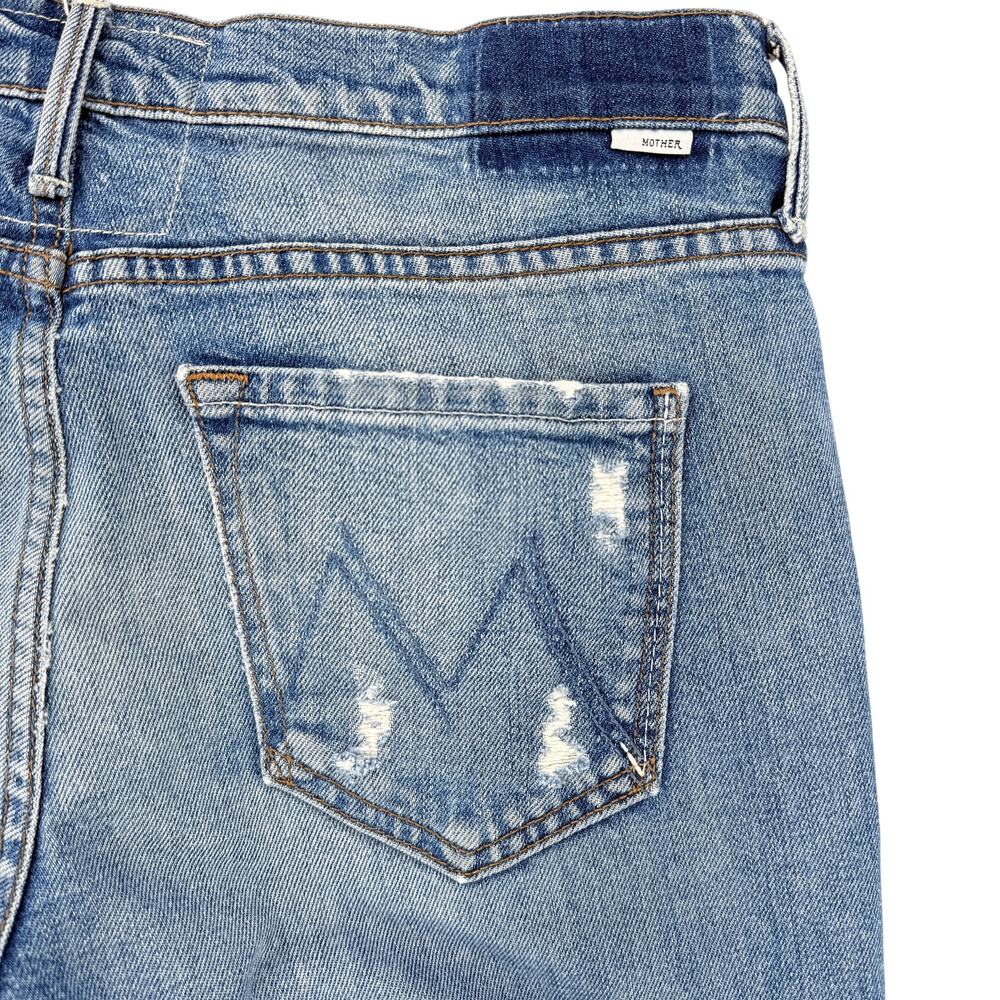 Mother Superior The Flirt Cold Feet Frayed Distressed Denim Jeans Sz 28 Ankle - Picture 3 of 12